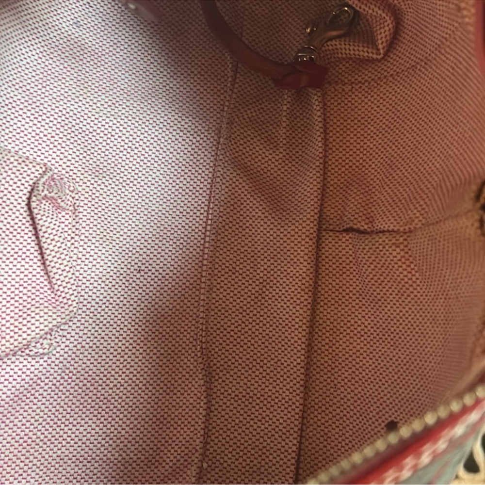 DOONEY & BOURKE Vintage Y2K Canvas and Leather Barrel Shoulder Bag - Picture 6 of 9